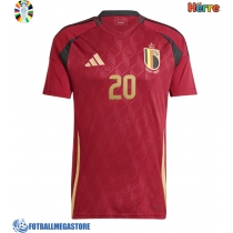 Fotballdrakt Herre Belgia Lois Openda #20 Hjemmedrakt EM 2024 Kortermet